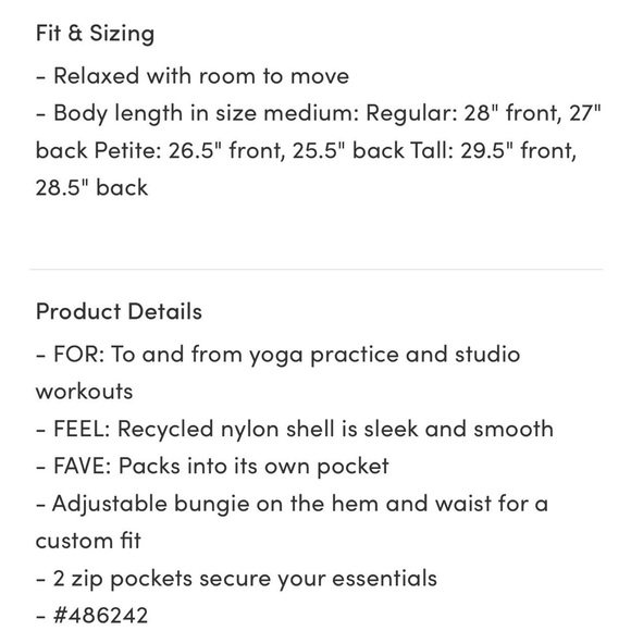 BNWT Athleta Lofty Down Jacket Black - Picture 14 of 15